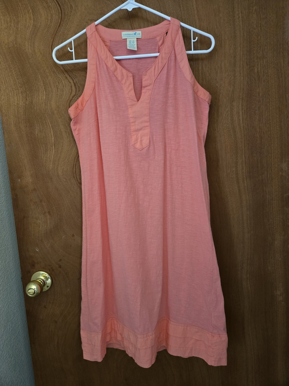 Caribbean Joe Coral Sleeveless Shift Dress
